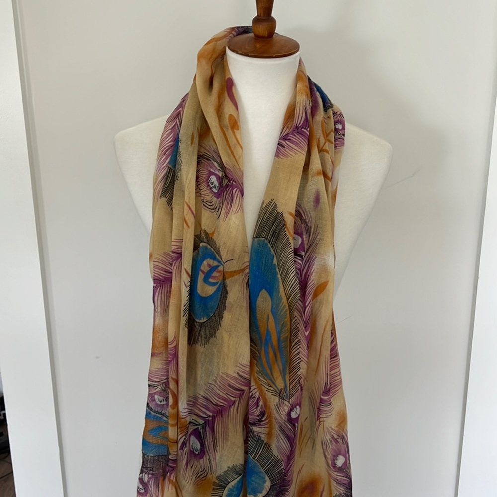 Feather Print Scarf